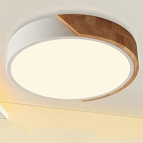 Lámpara de techo NICEME 24W Madera Redondo LED Blanco Neutro Cover