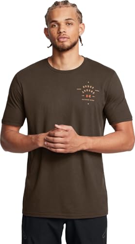 Image of Under Armour 1386785-230-LG UA Outdoor Tent SS Gridiron Brown LG