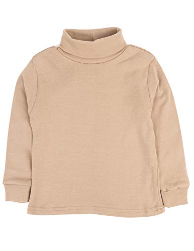 Image of Leveret Girls Boys & Toddler Solid Turtleneck 100% Cotton Kids Shirt (2 Toddler-14 Years) Variety of Colors