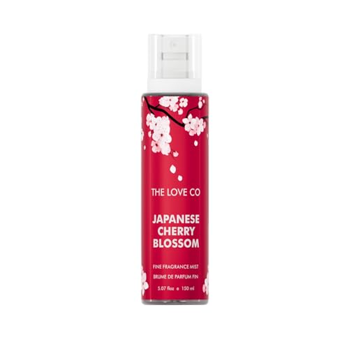 THE LOVE CO. Japanese Cherry Blossom Body Mist for Women 150 ml | Long Lasting Floral Fragrance with Sweet Scent | High on Fun | Travel Friendly Perfume Body Spray