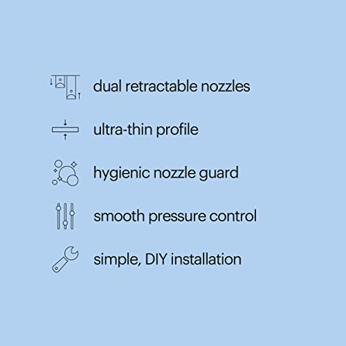 Brondell Bidet – Thinline Dual Nozzle Simplespa Ss-250 Fresh Water Spray Non-Electric Bidet Toilet Attachment In White With Safecore Internal Valve And Nozzle Guard #TOP2