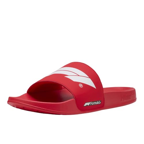 Image of PUMA Mens Formula 1 X Leadcat 2.0 Logo Slide Casual Sandals Casual - Red