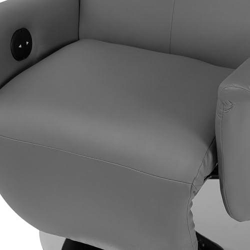 Beliani Eleganter Wohnzimmer Sessel Kunstleder grau elektrisch verstellbar Prime