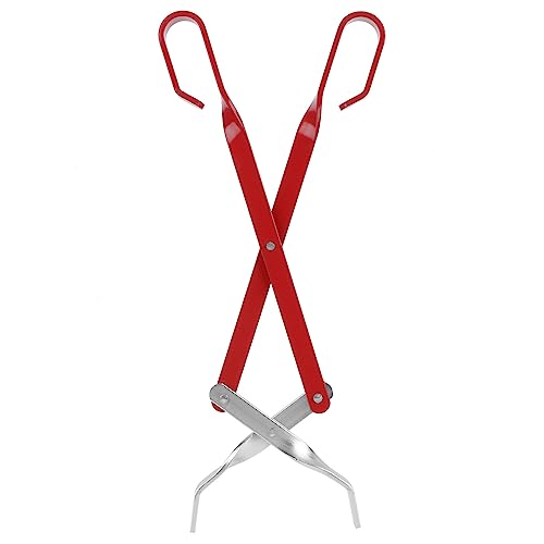 Fireplace Tongs, Multifunction Heavy Duty Fire Tongs for Fire Pit Bonfire Campfire Outdoor Indoor Log Grabber Scissor like Mechanical Grip Desig with Long Handle