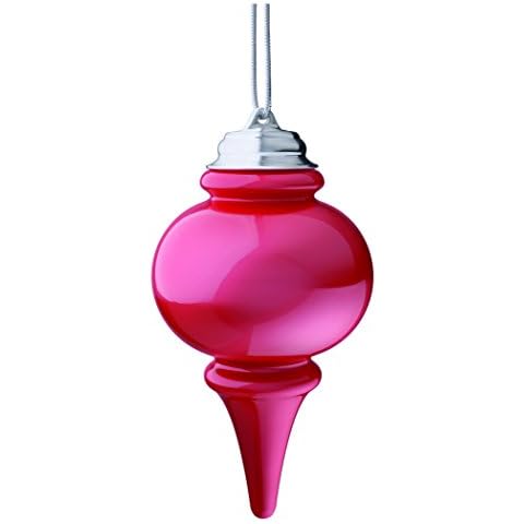 Xodus Innovations WP680 Battery Powered Hanging Decorative Outdoor Pulsing 8" Finial Light with Sensor Turns-On at Dark, Red Cover