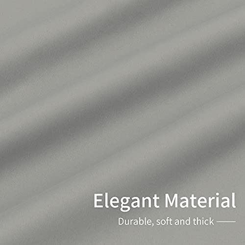 Image of Easy-Going Blackout Curtains for Bedroom, Solid Thermal Insulated Grommet and Noise Reduction Window Drapes, Room Darkening Curtains for Living Room, 2 Panels(42x63 in, Light Gray)