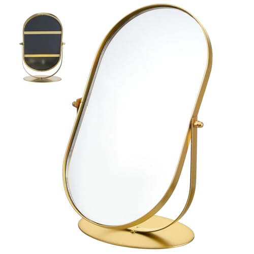 Espejo de maquillaje metálico retro Zerodeko 11.22x5.90x3.93 in