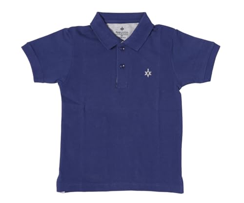 Image of Boys Cotton Polo T-Shirt Regular Fit Half Sleeve Plain Collar T-Shirt, Soft Breathable Casual Wear