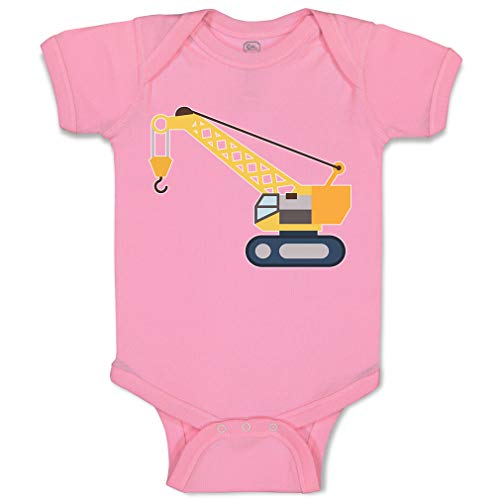 Baby Bodysuit Construction Toy Truck Crane Vehicle Funny Cotton Boy & Girl Baby Clothes Soft Pink Design Only Newborn
