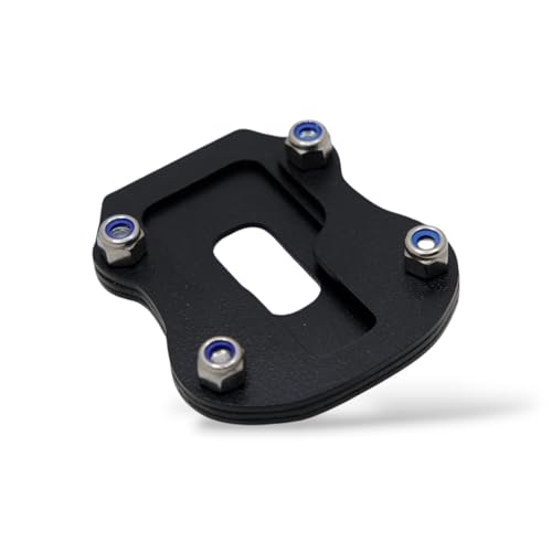 Image of Vstrom SX 250 Side Stand Extender| Stand Pad Holder Durable Motorbike | Heavy Duty Parking Support and Stability Rust Resistant Black Finish, Easy Installation Compatible Vstrom SX 250.