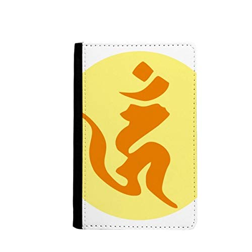 Porte-passeport Bouddhisme Sanskrit Hum rond : étui de protection voyage