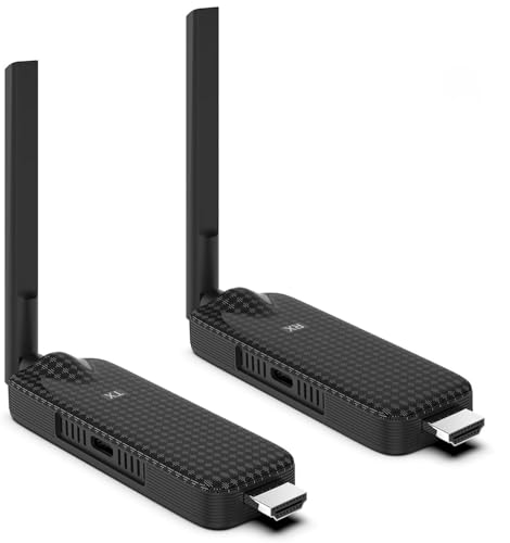 Image of ETZIN Wireless HDMI Receiver and Transmitter Extender Kit,Plug & Play 50M /165FT Portable 2.4G /5G Wirelessly Simultaneous Expansion for Multiple Screens and Camera to TVs,Projectors EPL-1403H.