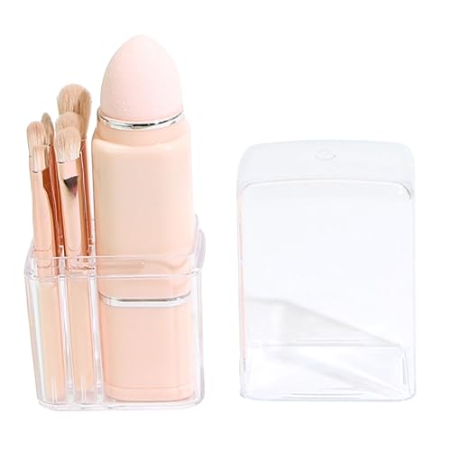 WOFASHPURET 1Set Portable Makeup Brush Set Multi Use Cosmetic Brushes for Loose Powder Eyeshadow Blush Compact Telescopic Design for Travel Soft Dense No Shedding Bristles