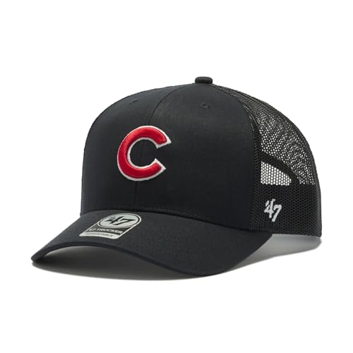 47 MLB Trucker Snapback Adjustable Hat, Adult One Size Fits All (US, Alpha, One Size, Chicago Cubs Navy)