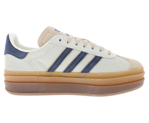 Image of adidas Gazelle Bold Womens Shoes Size 9, Color: Off White /Collegiate Navy /Gum