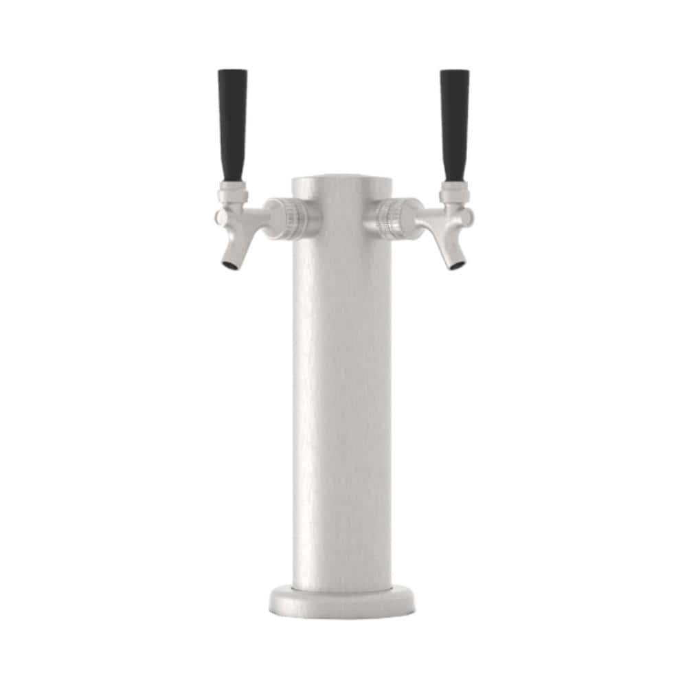 Zephyr Presrv™ Double Tap Kit - Includes Two Taps, Stainless Steel Tower, 2 Beer Lines, Gas Line, Regulator, CO2 Tank and 2 D-style Keg Couplers - Designed to use with a Presrv™ kegerator