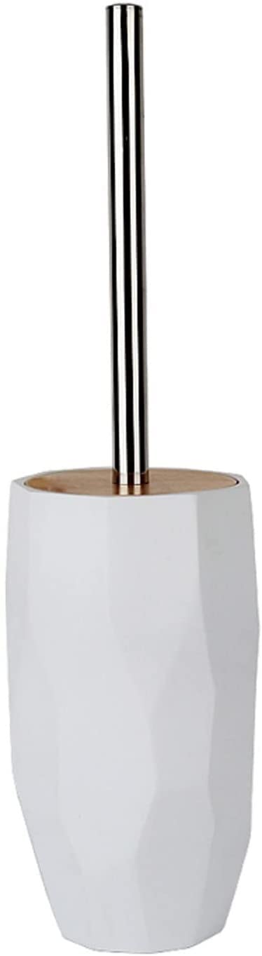 Brosse de toilette en résine blanche élégante style nordique chic pour salle de bain