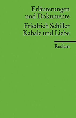 Kabale Und Liebe by F. Schiller (1980-01-31)