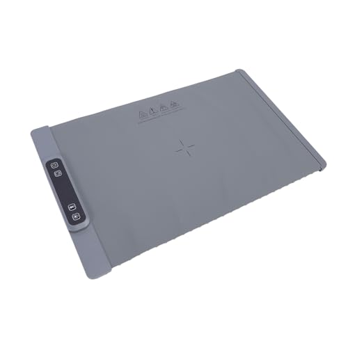 Topiky Plateau Chauffant électrique Distribution de Chaleur Avancée Tapis Chauffant en Silicone Alimentaire Durable pour Les événements, 24x15x0,4 Pouces (Gray)
