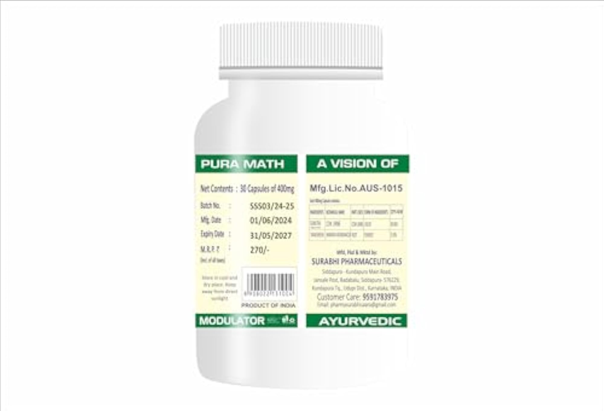 Desi Cow Urine Powder Capsules, 30 Capsules