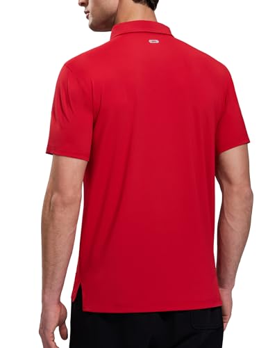 Image of MIER Polo Shirts for Men Short Sleeve Dry Fit Performance Golf Tennis Active Collared Shirts, UPF 50+ Sun Protection