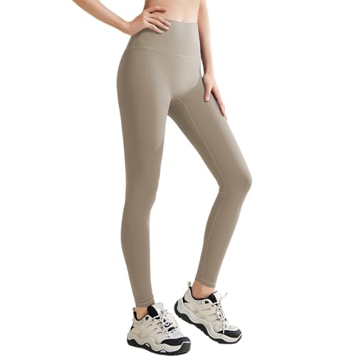Leggings de Yoga 7/8 Para Mujer - Pantalones de Compresión de Cintura Alta para Entrenamiento con Control del Abdomen, Pantalones de Yoga Ajustados y Opacos con Efecto Push Up para Fitness