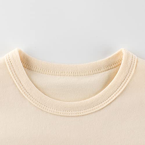 Kids Inner Wear Toddler Kids Summer Clothes Short Sleeve T Shirt Beige Puppy Cartoon Pattern Girl Flower3