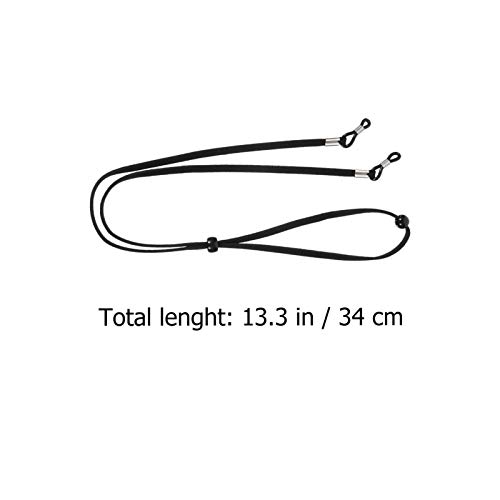 EXCEART 8 Pcs Porta-Óculos Com Correia de Cordão Preto Anti-Perdido Cabo Elástico Ajustável Com Five