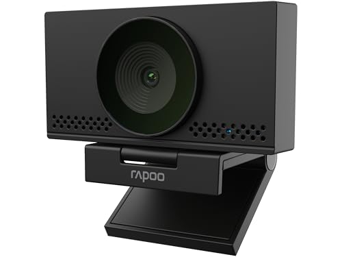 Rapoo XW4KAF - USB Webcam 4K mit Mikrofon, UHD 3024p, 75° Sichtfeld, Autofokus, Doppelmikrofon mit Rauschunterdrückung, Abdeckung, für Meetings, Streaming, Microsoft Teams Google Meet Zoom, PC, Mac