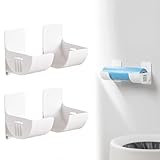 Xiciki 4 Stück Nein Stanzen Küchen Organizer, Wand Montierter Müllsack, Müllbeutelhalter Wandmontierter, Einstellbare Länge Müllbeutelspender Selbstklebender, für Küche Aufbewahrung Organisation