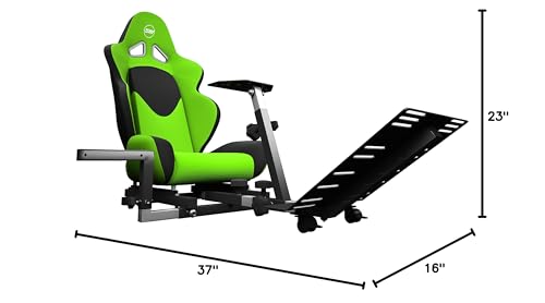 OpenWheeler Advanced Racing Seat Driving Simulator Gaming Chair with Gear Shifter Mount Green