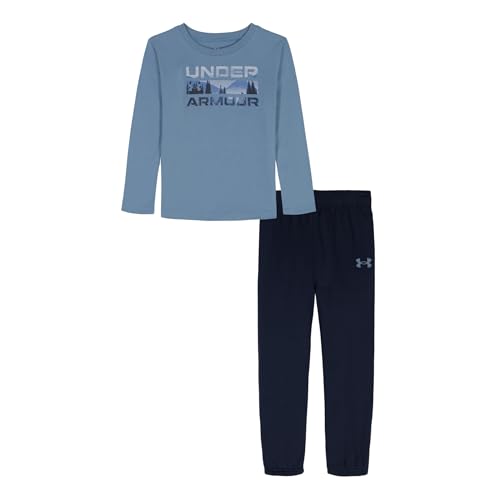 Image of Under Armour Boys' 2-piece Long Sleeve T-shirt and Fleece Pants Set, Outdoor Collection