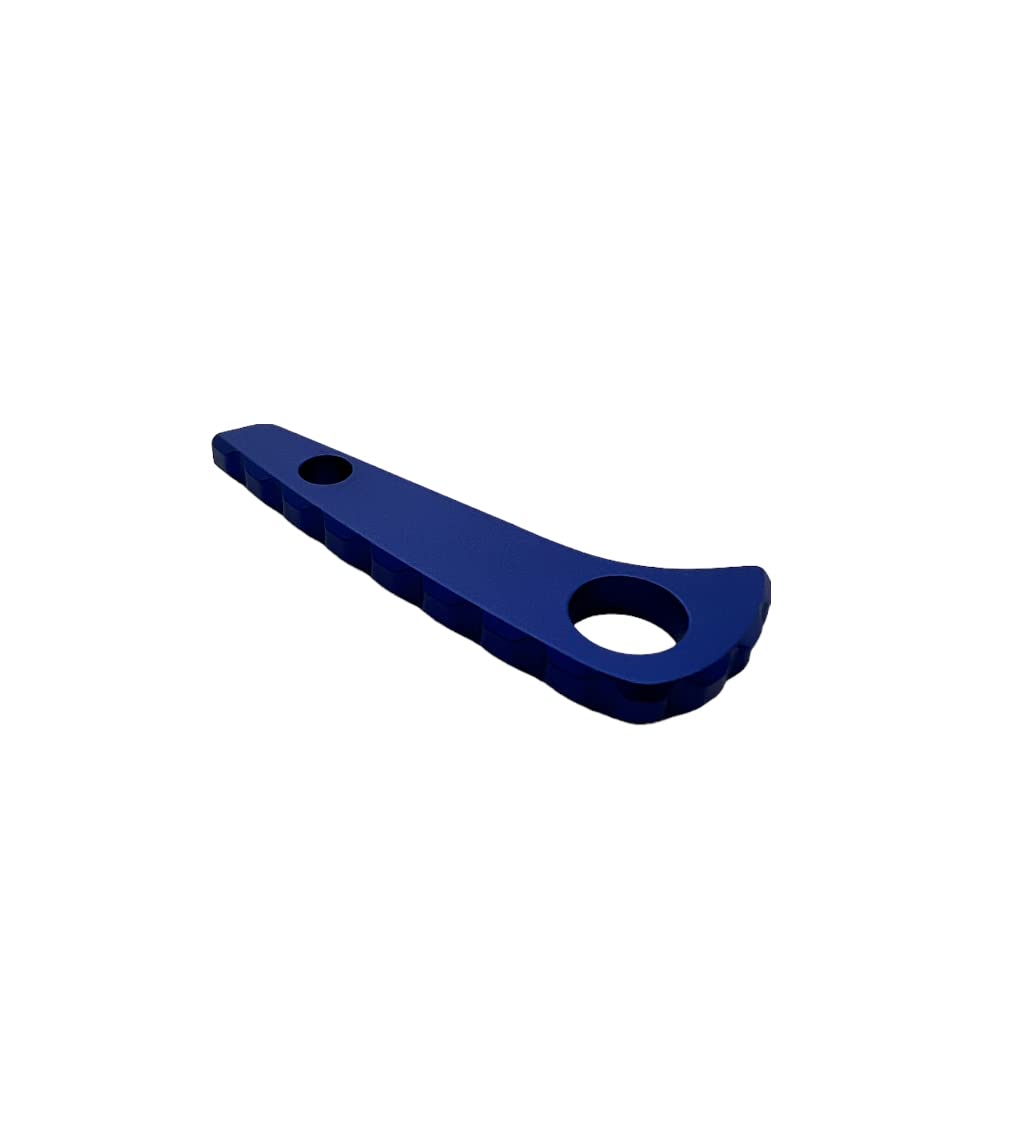 August Engineering Aluminum Gear Backspacer for Spyderco para Military 2 Pocket Knife PM2 C81 - Back Spacer Only (Blue)
