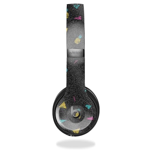 Image of Glossy Glitter Skin Compatible with Beats Solo 4 - Magic Pineapple - Premium 3M Vinyl Protective Wrap Decal Cover - Easy to Apply | Crafted in The USA by MightySkins