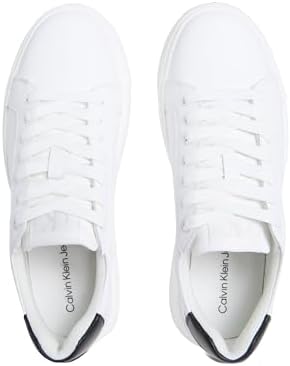 Calvin Klein Jeans Kadın CHUNKY CUPSOLE MONO LTH WN Spor Ayakkabı Bright White/Black 39 - Görsel 5