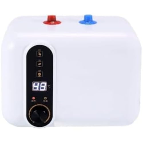 KCNN 10L 小型電気温水器 - ポータブル電気給湯器 キッチン・バスルーム・洗面台対応,瞬間湯沸かし可能で取り付け簡単,家庭用・アウトドアシャワーに最適 (ホワイト)