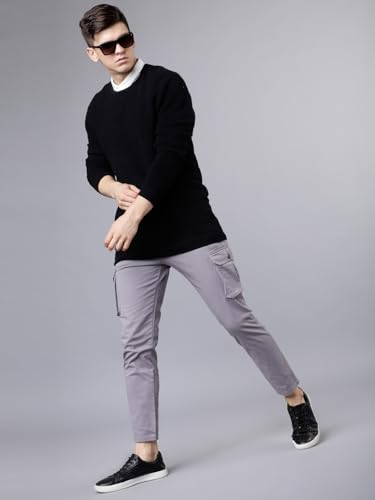 Image of Highlander Men's Slim Fit Cargo Trousers| Stylish & Comfortable for Casual, Travel & Active Wear | Trouser for Men | Men Trousers