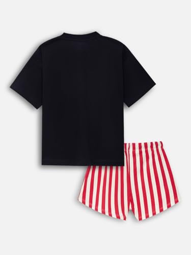 Image of Nap Chief Kids Cotton Disney Character Co ord Set for Girls, T Shirt and Shorts for Casual Wear