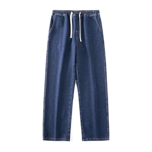 Men's Summer Straight Jeans Loose Casual Pants3