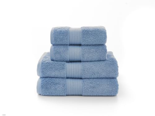 Image of Deyongs Bliss Pima Bath Sheet Cobalt | 100% Pima Cotton | 650gsm Premium Luxury | Super Absorbent & Antimicrobial | Machine Washable | Bliss Pima Collection | 90 x 150cm