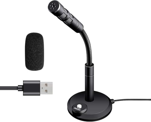 ziuuihu PC用マイク USBマイク コンデンサーマイク 卓上 パソコン フレキシブルアーム式 全指向性 スポンジ 付き カラオケ 録音 生放送 ゲーム実況 会議 有線 角度調節可能 在宅勤務 テレワーク