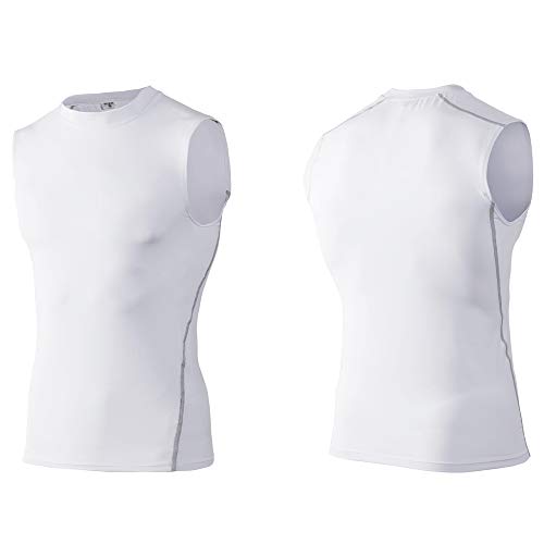 Andoer 3 camisas de compressão Baselayer treino sem mangas colete de treino