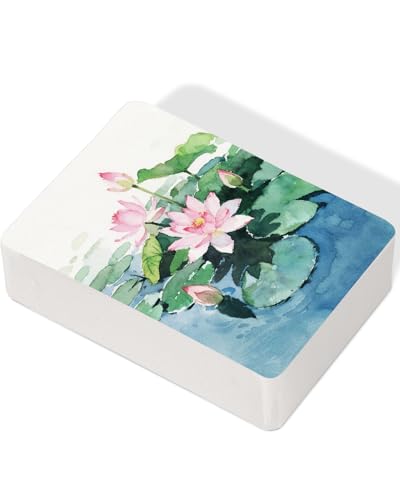 LIGHTWISH ミニ水彩スケッチブック 正方形 60枚 9x13cm 細目(ホットプレス) 300gsm 旅行用 ルーズリーフ 水彩・スケッチ用