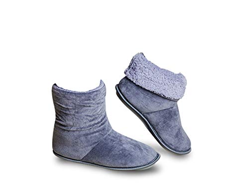 Pantufa Bota Polar Peluciada Chumbo Unissex Super Quentinha (39/40 26cm)