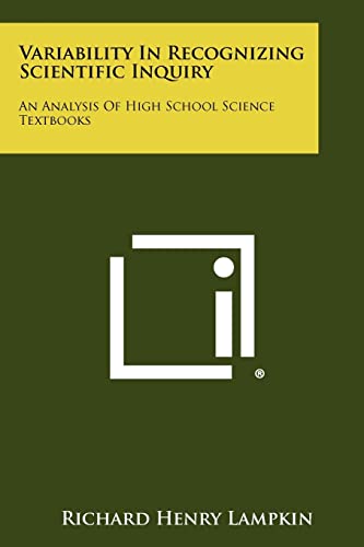 Variability in Recognizing Scientific Inquiry: An Analysis of High School Science Textbooks