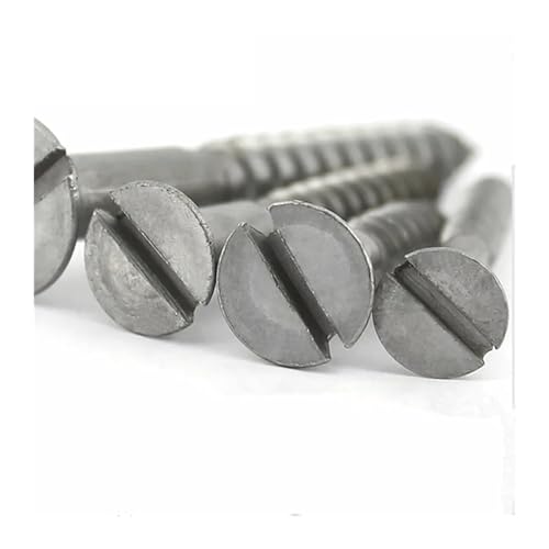 ENTAOER 2-20 個 M3 M3.5 M4 M5 M6 ホット無地カーボン GB100 皿皿マイナスドライブセルフタッピング作業木ネジチップボード(M6x40mm 10pcs)