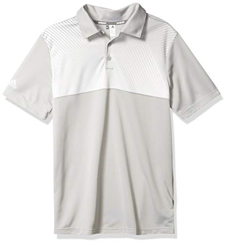 adidas Golf Gradient Stripe Polo Shirt, Grey Two, Large