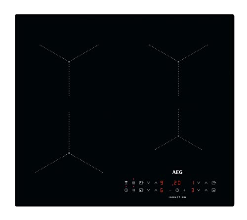 AEG-ILB64334CB-Built-In-Induction-Hob-3000-Series-60cm-Black-Glass-Top-4-Zone-Heating-Elements-Touch-Control-with-LED-Display-3000W
