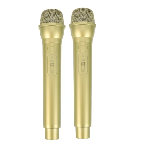 PERSELOSO Lot de 2 Faux Microphones en Plastique pour Enfants, Accessoire de Simulation de Discours, pour Halloween, Noël, Jeu de Simulation, modèle réaliste, pour déguisement d'anniversaire