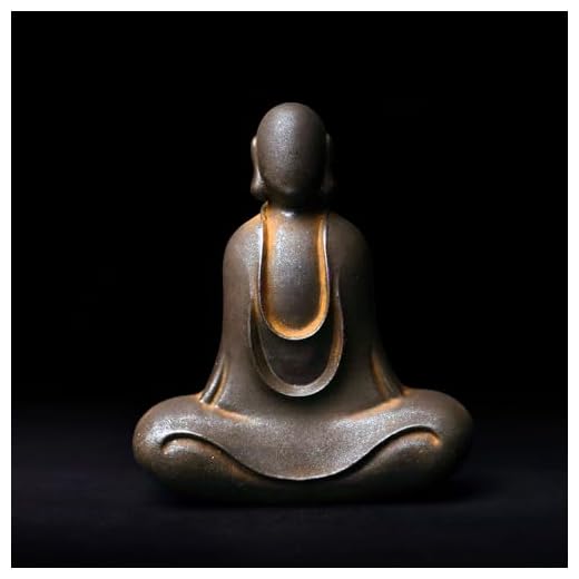 Daisylily Faceless Buddha Statue - Solid Cast Iron Buddha Figurine, Indoor Outdoor Zen Decor for Spiritual Room Meditation